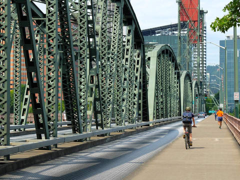 Cycling on bridge
